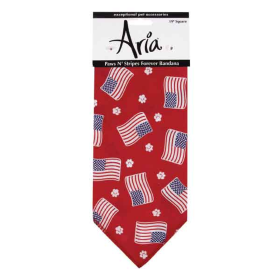 AR Paws N Stripes Forever Bandana Red