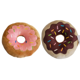 Interactive Donut Plush Dog Toy Set