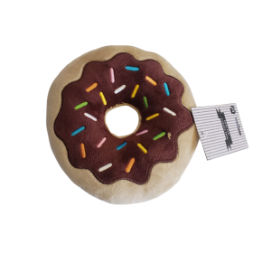 Chocolate Donut Plush Dog Toy