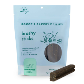 Bocce's Bakery Dailies Brushy Sticks Medium Dog Dental Treats