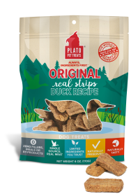 Plato Pet Treats  Original Real Strips Duck