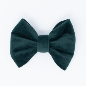 Limited Edition Velvet Evergreen Classic Dog Bow Tie