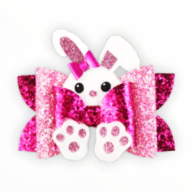 Peekaboo Bunny Bow Hair Clip