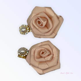 Silk & Pearl Florette Hair Clips