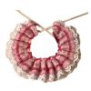 Retro Pink Lace Collars European Style Beads Handmade Cat/Dog Necklace 8.2-11.2"