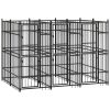 Outdoor Dog Kennel Steel 59.5 ft¬≤