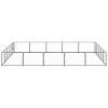 Dog Kennel Black 269.1 ft¬≤ Steel