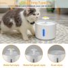 2.4L Automatic Dog Cat Water Fountain Electric LED Pet Flower Water Dispenser Ultra Silent Health Cat Waterer Auto Off Level Window