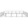 Dog Kennel Black 269.1 ft¬≤ Steel