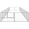 Dog Kennel Silver 215.3 ft¬≤ Steel