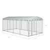 Outdoor Dog Kennel with Roof 26.2'x13.1'x7.5'