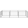 Dog Kennel Silver 32.3 ft¬≤ Steel