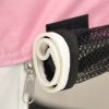 Foldable Dog Playpen with Carrying Bag Pink 57.1"x57.1"x24"