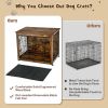 Wooden Dog Crate Furniture with Tray and Double Door