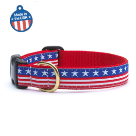 Stars & Stripes Collar or Leash (Color: Stars & Stripes, size: large)