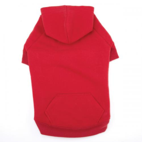 Casual Canine Basic Hoodie (Color: Red, size: Xsmall)