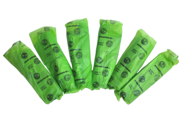 The Original Poop Bags Made in USA Flat Bags (Color: Green, size: 200 Bags)