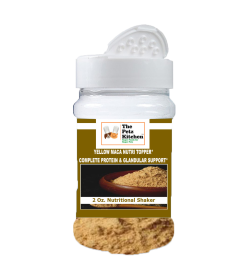 Yellow Maca* Complete Protein & Cognitive & Glandular Support* The Petz Kitchen Organic & Human Grade Ingredients For Home Prepared Meals & Treats* (size: 2 oz. / Shaker)