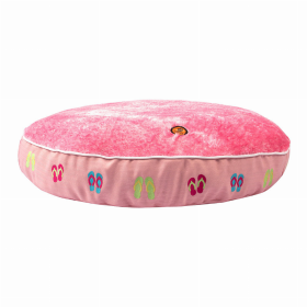 Halo Round Flip Flop Dog Bed (Color: Pink, size: S)