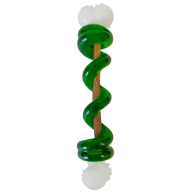 Nylon TPR Bone with Room For Treat 8 Inches (Color: Green)