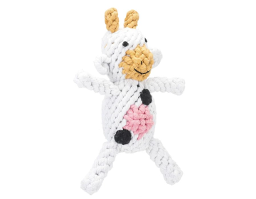 Jax & Bones Claire the Cow Rope Dog Toy (size: 9" Large)