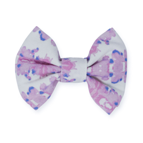 French Lavender Ink Blot Classic Dog Bow Tie (size: Standard)