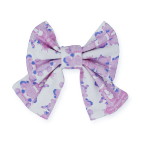 French Lavender Ink Blot Sailor Dog Bow (size: Standard)