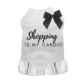 Shopping is My Cardio (Color: White, size: X Small)