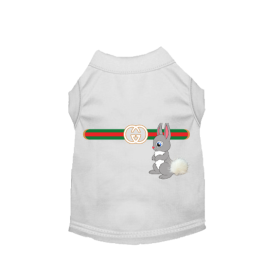 Gucchewi Bunny- Dog Shirt (Color: White, size: X Small)