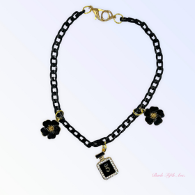 Black & Gold NO. 5 - 3 Charm Necklace (size: small)