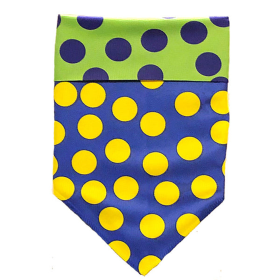 Reversible Sport Bandanas (Color: Blue/Green/Yellow Dots, size: large)