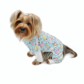 Ultra Soft Plush Minky Funny Sheep Pajamas (Color: light blue, size: XS)