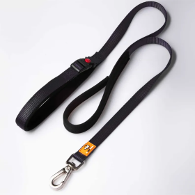 Canny Leash (Color: Black, size: Puppy/small dog - 5/8" width 4 ft length)