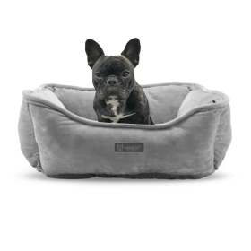 NANDOG Reversible Micro-Plush Fabric Pet Bed (Color: Light Gray)