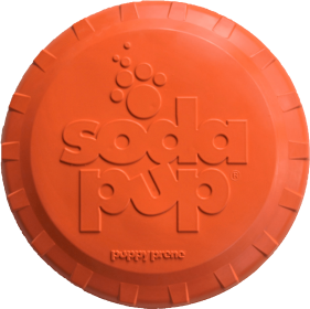 SP Bottle Top Flyer Durable Rubber Retrieving Frisbee (Color: Orange Squeeze, size: Small (7" diameter))