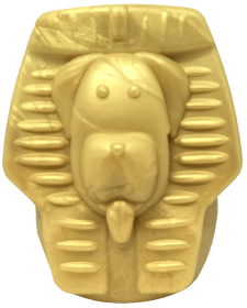 MKB Doggie Pharaoh Durable Chew Toy & Treat Dispenser (Color: gold, size: large)