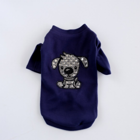 Doggie Tee (Color: Navy, size: XXS)