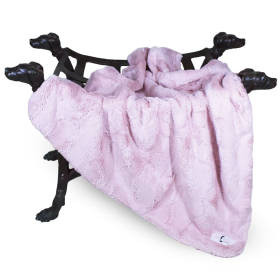 Luxe Dog Blanket (Color: Blush, size: large)