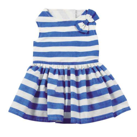 ESC Blue Stripe Dress (Color: Blue, size: Xsmall)