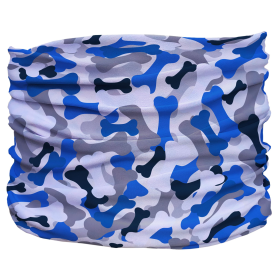 Bone Camo Pup Scruff (Color: Blue,Grey, size: Teeny)