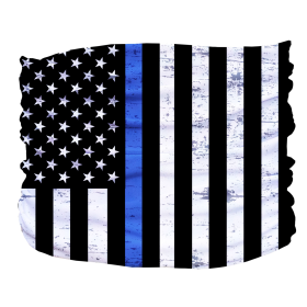 Thin Blue Line Pup Scruff (Color: Blue,Black,White, size: Teeny)