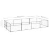 Dog Kennel Silver 86.1 ft¬≤ Steel